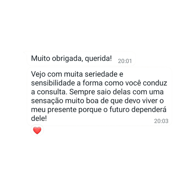 Depoimento recebido no WhatsApp